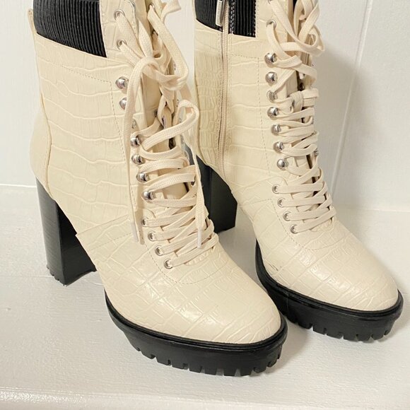 Vince Camuto Ermania Lace Up Combat Boots Platform sz 9M - Picture 4 of 12